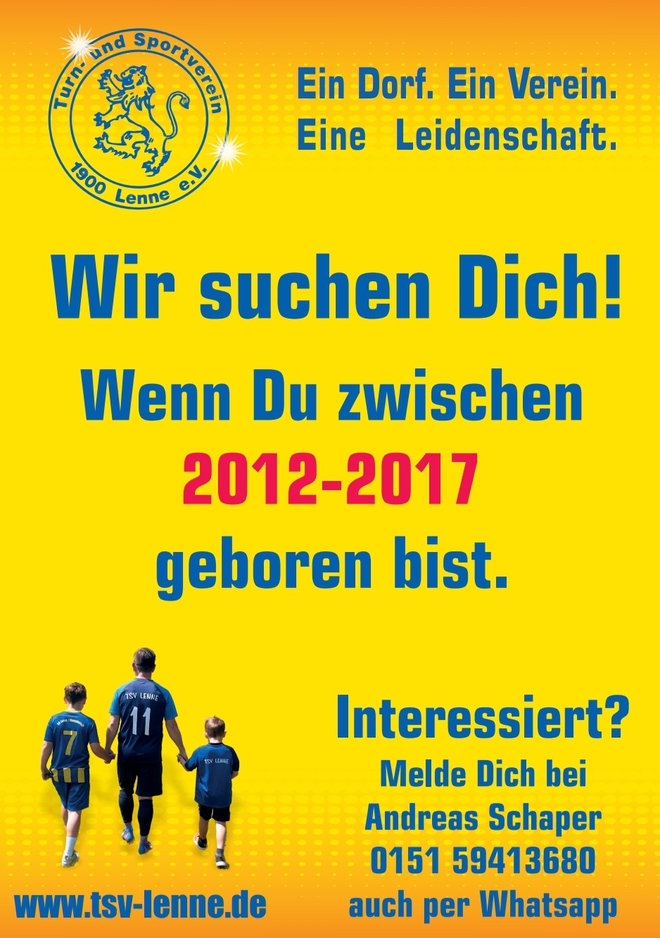 TSV Lenne sucht Kinder der Jahrgänge 2012 - 2017